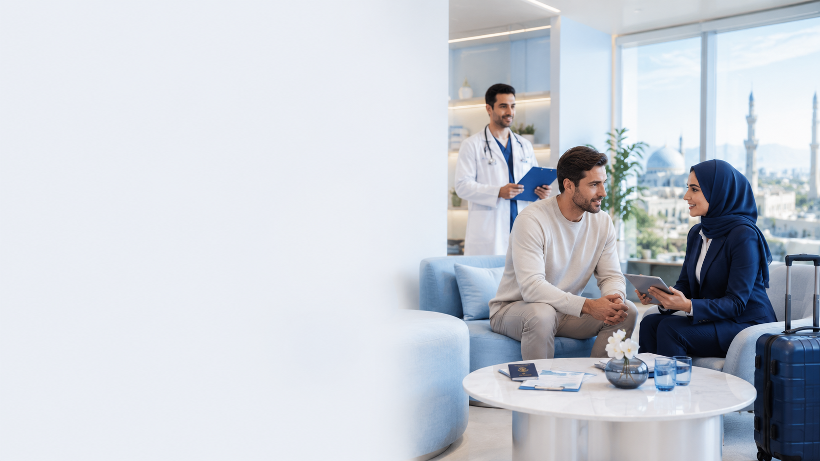 International patient receiving medical tourism consultation in Iran